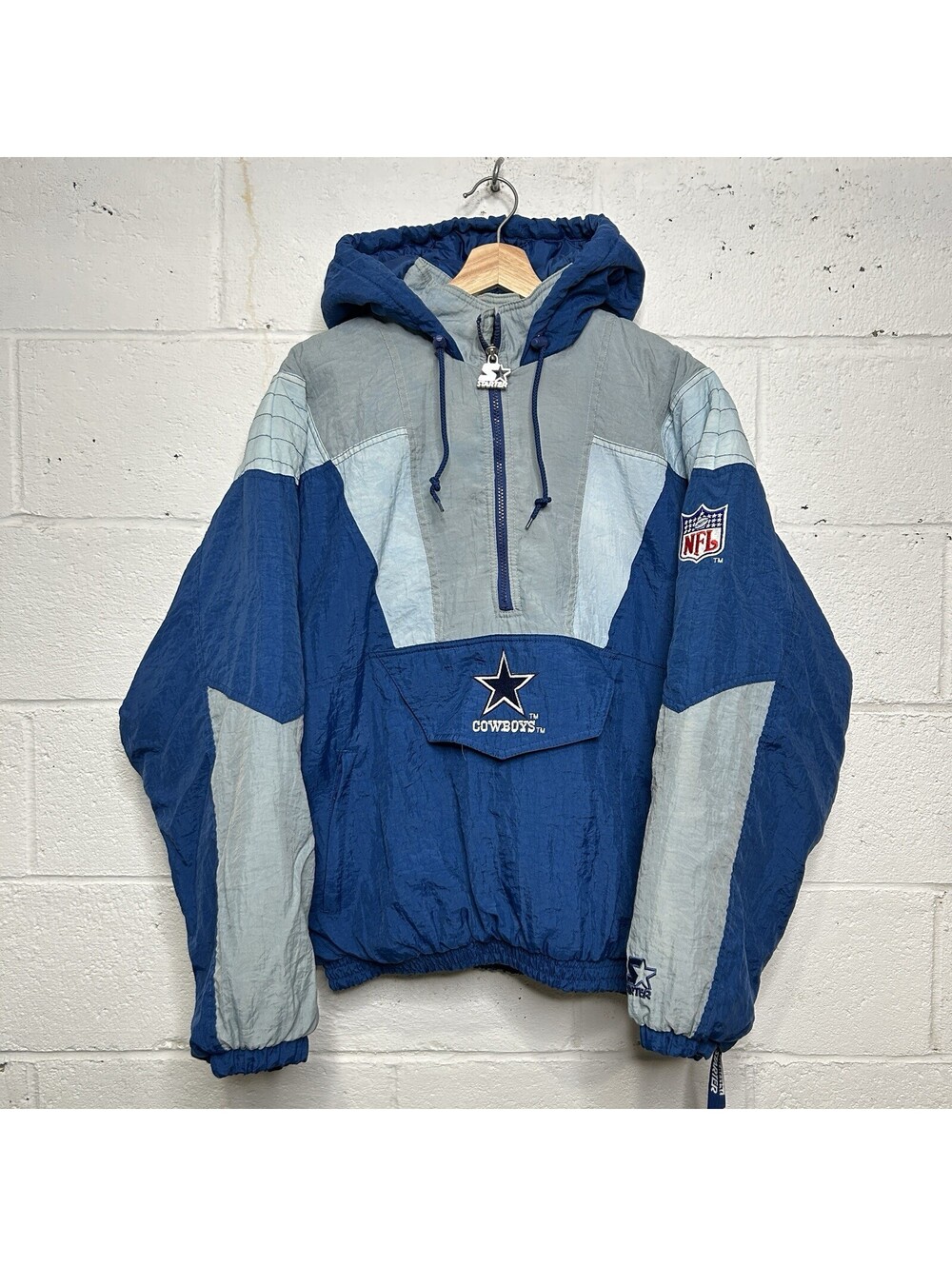 Vintage NFL Starter Dallas Cowboys Pullover 1/2 Zip Jacket